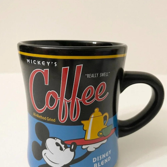 Disney Mickey Mouse Coffee Mug Really Swell Theme Perks Disneys Blend - Picture 3 of 13